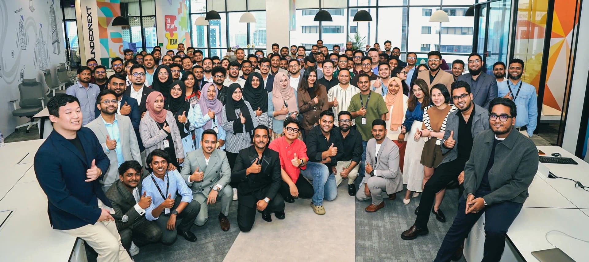 The FundedNext team gathered together at the office